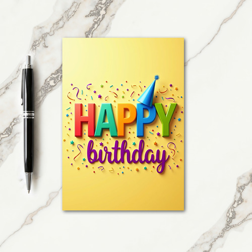 Vibrant Joy Birthday Card