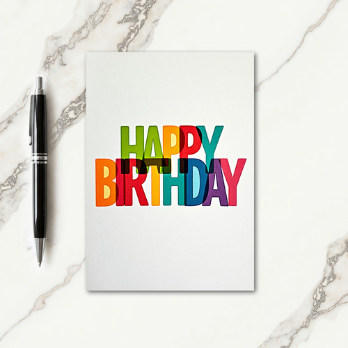 Vibrant Layered Birthday Card