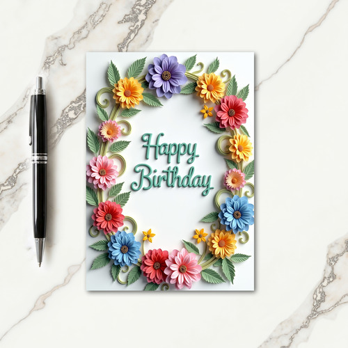 Vibrant Layered Bloom Card