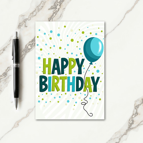 Vibrant Letter Card