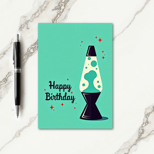 Vibrant Liquid Birthday Card