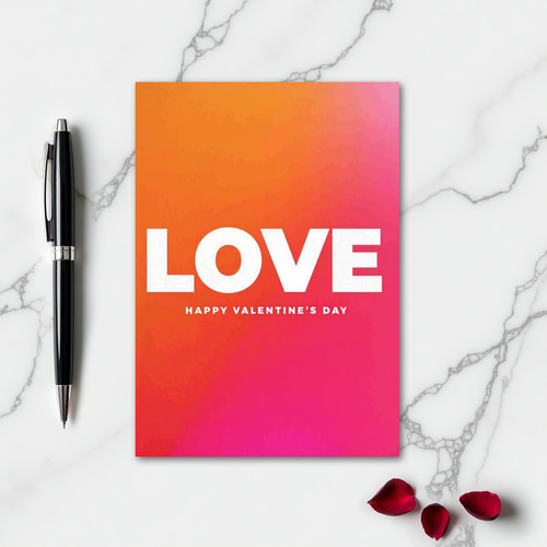 Vibrant Love Valentines Day Card