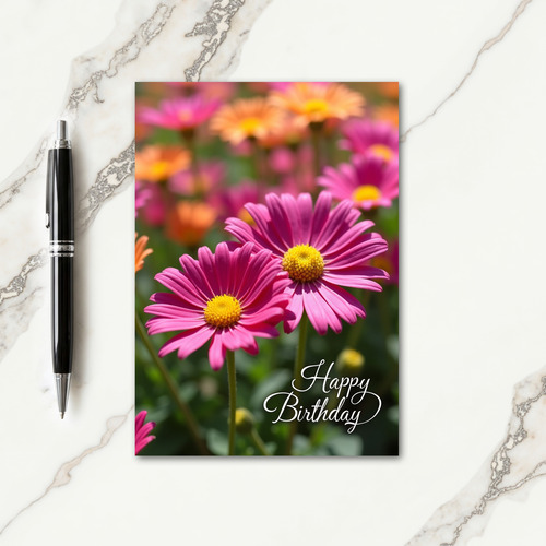 Vibrant Magenta Birthday Card
