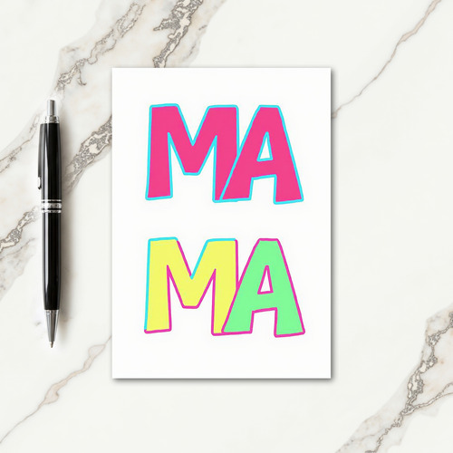 Vibrant Mama Illustration Card