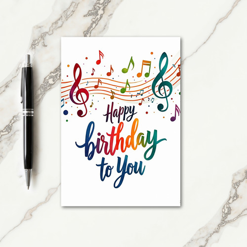 Vibrant Melody Birthday Card