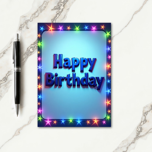 Vibrant Metallic Birthday Card