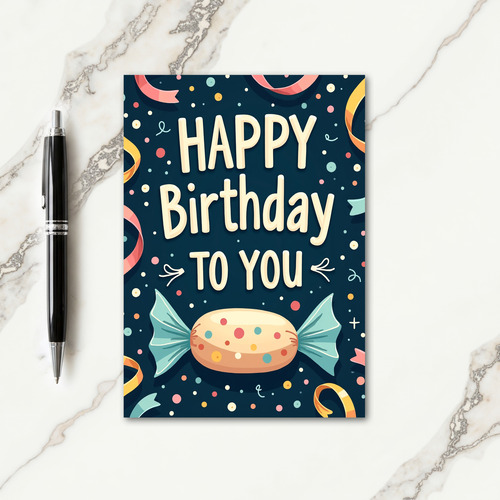 Vibrant Midnight Birthday Card