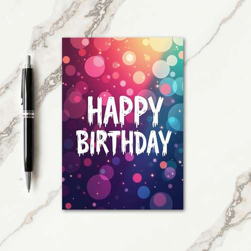 Vibrant Molten Birthday Card