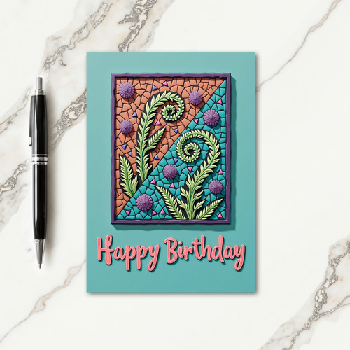 Vibrant Mosaic Birthday Card