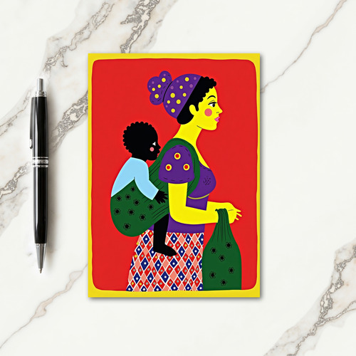 Vibrant Motherhood Art Card