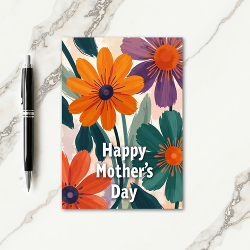 Vibrant Mothers Day Bloom Card