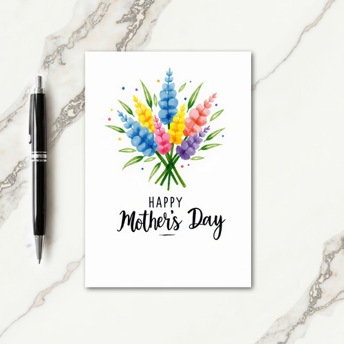 Vibrant Mothers Day Blooms Card