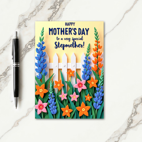 Vibrant Mothers Day Blooms Design Card