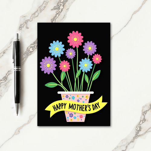 Vibrant Mothers Day Blossom Card