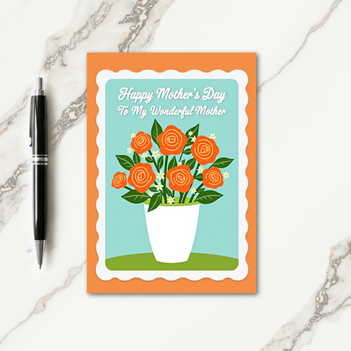 Vibrant Mothers Day Bouquet Card