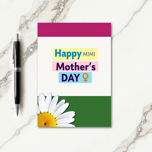 Vibrant Mothers Day Daisy Card