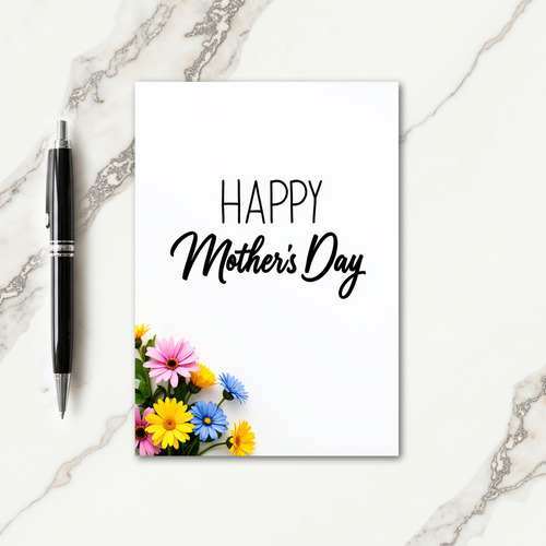 Vibrant Mothers Day Floral Card