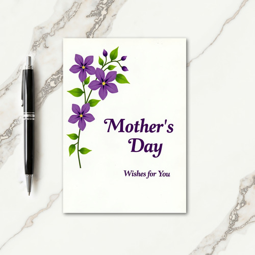 Vibrant Mothers Day Flower Card