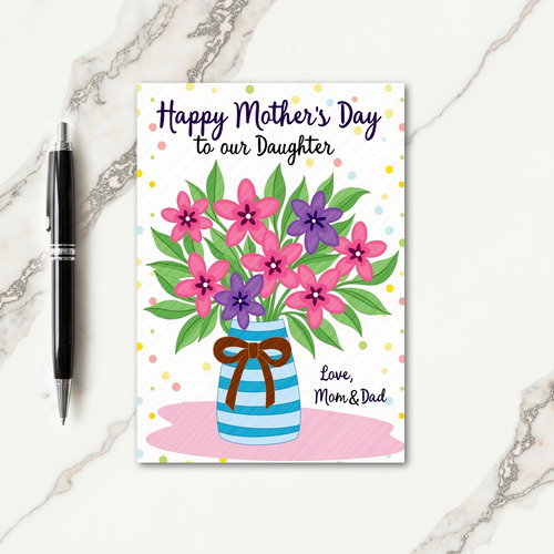 Vibrant Mothers Day Flowers Card