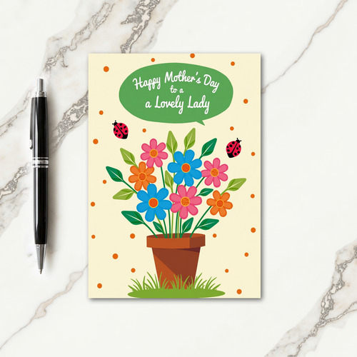 Vibrant Mothers Day Garden Card