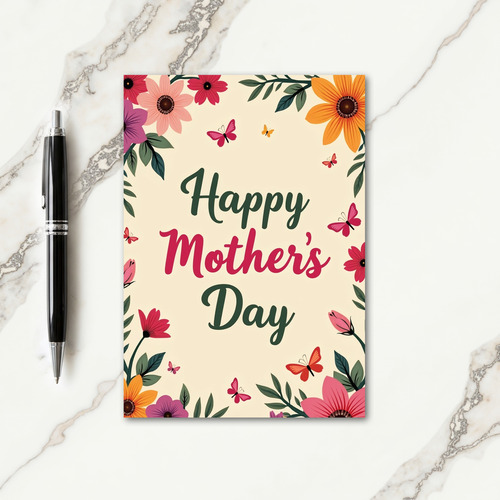 Vibrant Mothers Day Joy Card