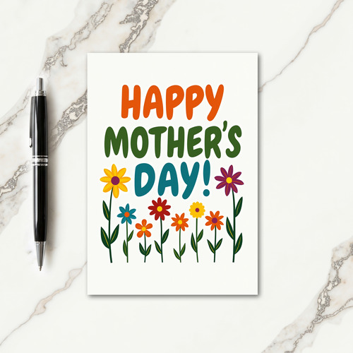 Vibrant Mothers Day Spring Card