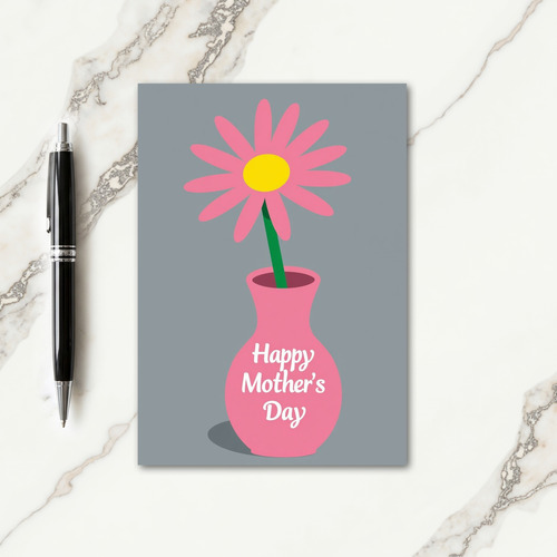 Vibrant Mothers Day Vase Card