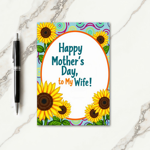 Vibrant Mothers Day Wife Card