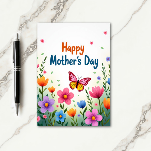 Vibrant Mothers Day Wishes Card