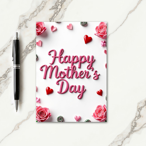 Vibrant Motif Mothers Day Card
