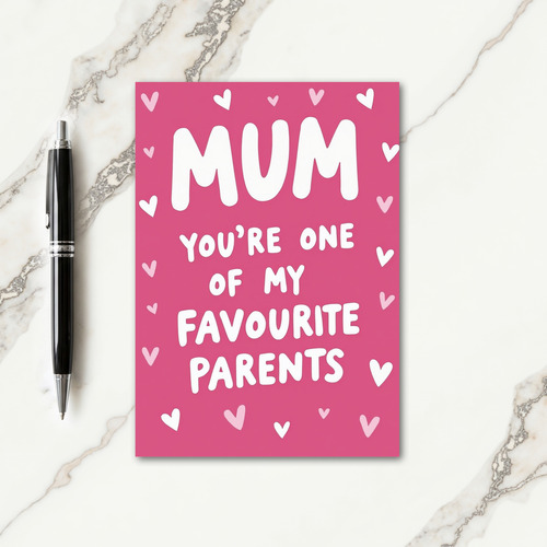 Vibrant Mum Favorite Parent Card