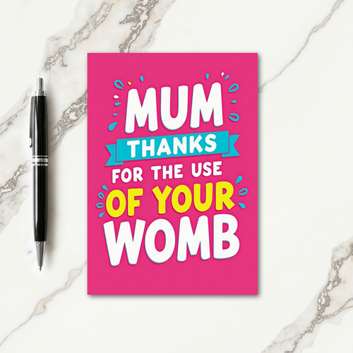 Vibrant Mum Thanks Card