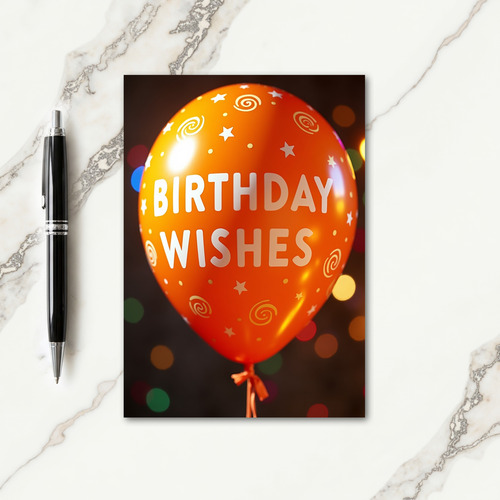 Vibrant Orange Ball Card