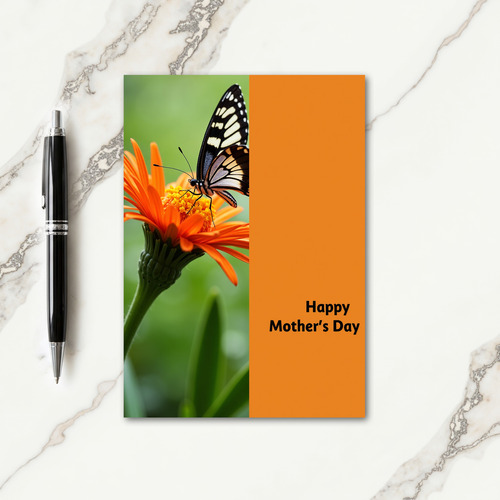 Vibrant Orange Blossom Mothers Day Card