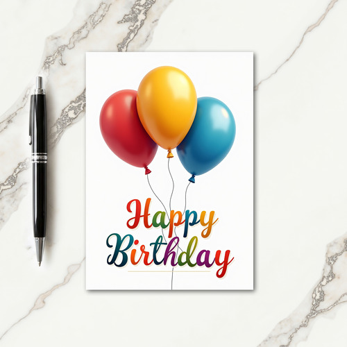 Vibrant Orb Birthday Card