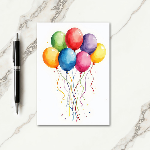 Vibrant Orbs Birthday Card
