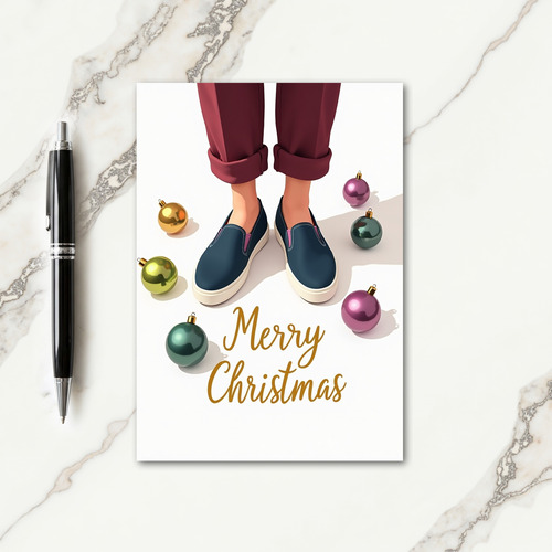 Vibrant Ornament Christmas Card