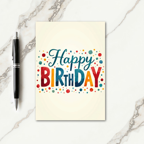 Vibrant Painted Birthday Card
