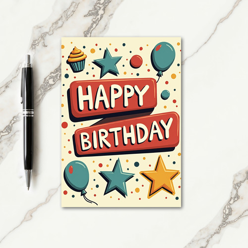 Vibrant Panel Birthday Card