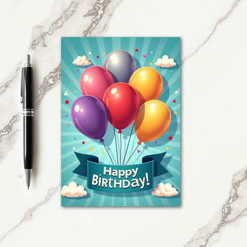 Vibrant Party Birthday Card