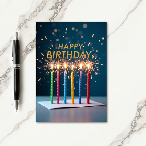 Vibrant Pastel Birthday Card