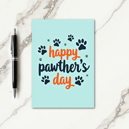 Vibrant Pawthers Day Card