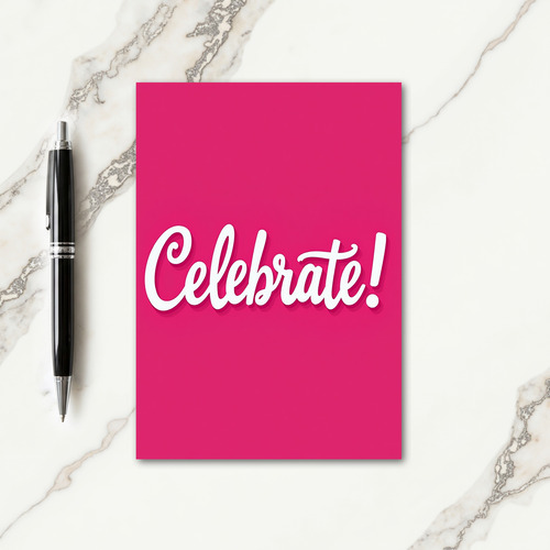 Vibrant Pink Birthday Card
