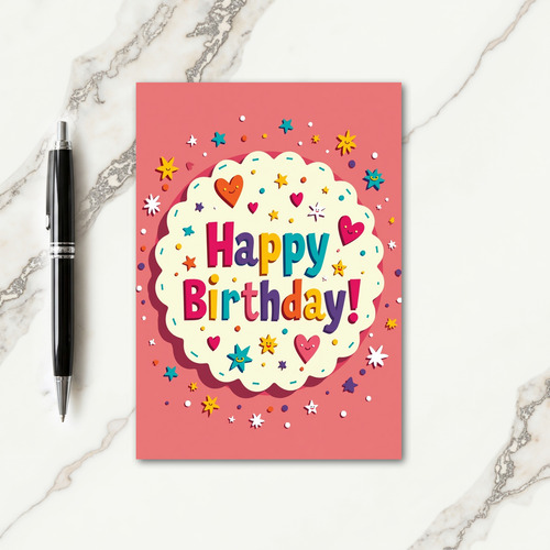 Vibrant Playful Birthday Card