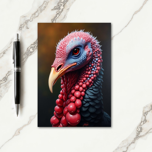 Vibrant Plumage Thanksgiving Card thumbnail