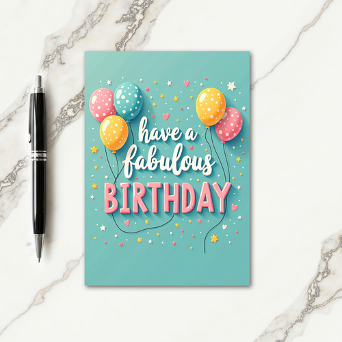 Vibrant Polka Dot Birthday Card