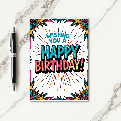 Vibrant Pop Art Birthday Card