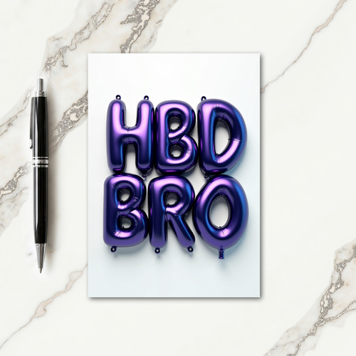Vibrant Purple Birthday Card