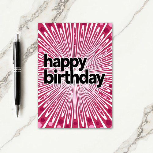 Vibrant Radial Birthday Card
