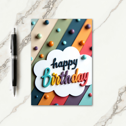 Vibrant Raised Letters Card